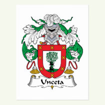 Unceta Family Crest Postcard