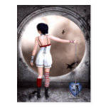 Unchain My Broken Heart Gothic Art Postcard