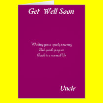 Uncle get well soon cards cards