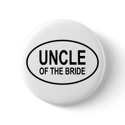 Uncle of the Bride Wedding Oval Pin