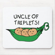 Uncle of Triplets Pod mousepads