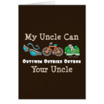 Uncle Outswim Outbike Outrun Triathlon Card