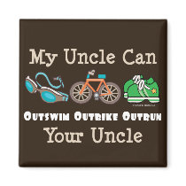 Uncle Outswim Outbike Outrun Triathlon Magnet