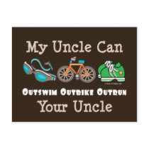 Uncle Outswim Outbike Outrun Triathlon Postcard