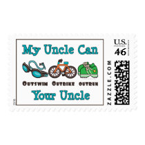 Uncle Outswim Outbike Outrun Triathlon Stamps