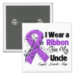 Uncle - Pancreatic Cancer Ribbon Pinback Buttons