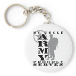 Uncle Proudly Serves - ARMY Key Chain