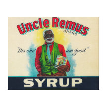 Uncle Remus Syrup LabelCairo, GA Gallery Wrap Canvas