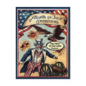 Uncle Sam 4th post card postcards