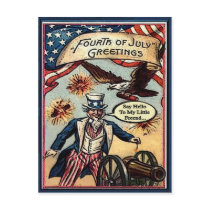 Uncle Sam 4th post card postcards