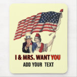 Uncle Sam and Lady USA mousepads