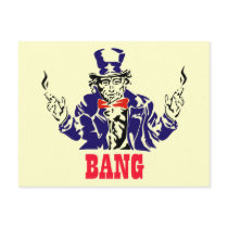 Uncle Sam Bangs Post Card