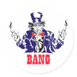 Uncle Sam Bangs Stickers