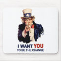 Uncle Sam Be the Change mousepads