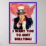 Uncle Sam Bullying Poster "I want You To Quit!"