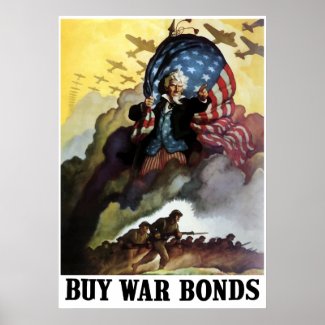 Uncle Sam -- Buy War Bonds -- Border print