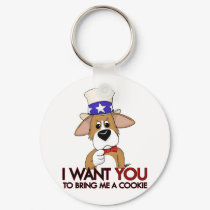 Uncle Sam Corgi Keychain