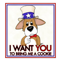 Uncle Sam Corgi Poster posters