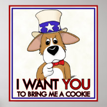 Uncle Sam Corgi Poster