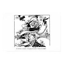 Uncle Sam Easter Hat Political Cartoon 1911 posters