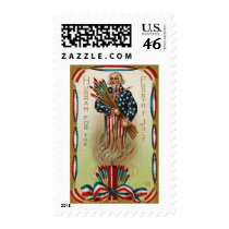 Uncle Sam Forth of July postage