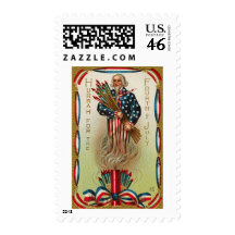Uncle Sam Forth of July Stamps
