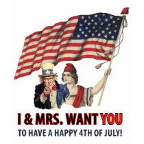 Uncle Sam Greetings For The Fourth t-shirts