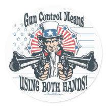 Uncle Sam Gun Control Sticker