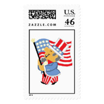 Uncle Sam Holding American Flag Postage postage