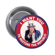 Uncle Sam: I WANT YOU... Button