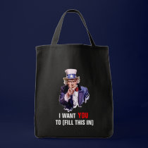 Uncle Sam "I Want You" Customizable bags