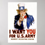 Uncle Sam, I want you for U.S. Army Poster