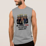 Uncle Sam I want You Speak English Shirt Template