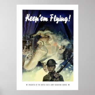 Uncle Sam -- Keep 'Em Flying print