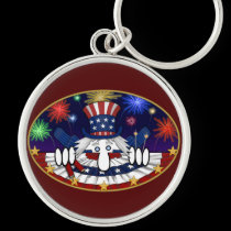 Uncle Sam Kilroy Keychain