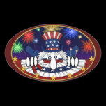 Uncle Sam Kilroy Oval Sticker stickers