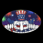 Uncle Sam Kilroy Oval Sticker