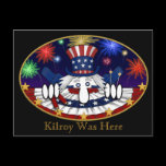Uncle Sam Kilroy Postcard 2 postcards