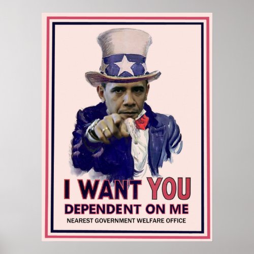 Uncle Sam Obama Poster print