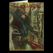 uncle sam over an empty freeway cards