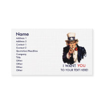 Uncle Sam Personalized Business Cards profile cards