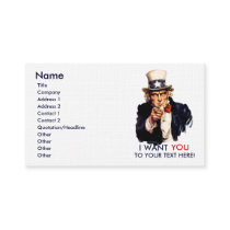 Uncle Sam Personalized Business Cards