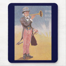 Uncle Sam Playing The Bugle Mouse Pads
