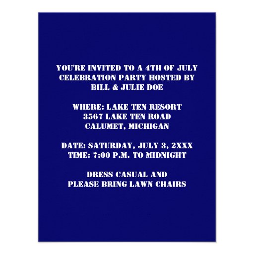 UNCLE SAM POINTING PARTY INVITATION ~EZ2 CUSTOMIZE