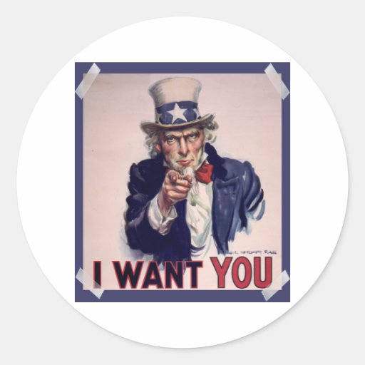 Uncle Sam Poster sticker sheets