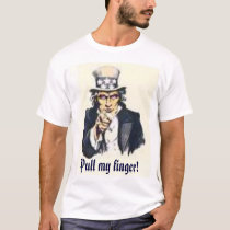 Uncle Sam Pull My Finger t-shirts by ericversion1 Uncle Sam Pull My Finger t-shirts
