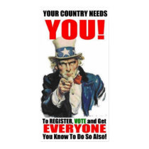 Uncle Sam Register to Vote Poster posters