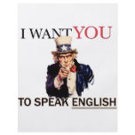 Uncle Sam said I want you to speak english Custom Flyer