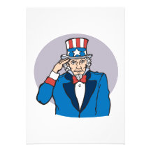 Uncle Sam Salutes You Personalized Announcement
