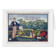 Uncle Sam says - garden to cut food costs Greeting Card